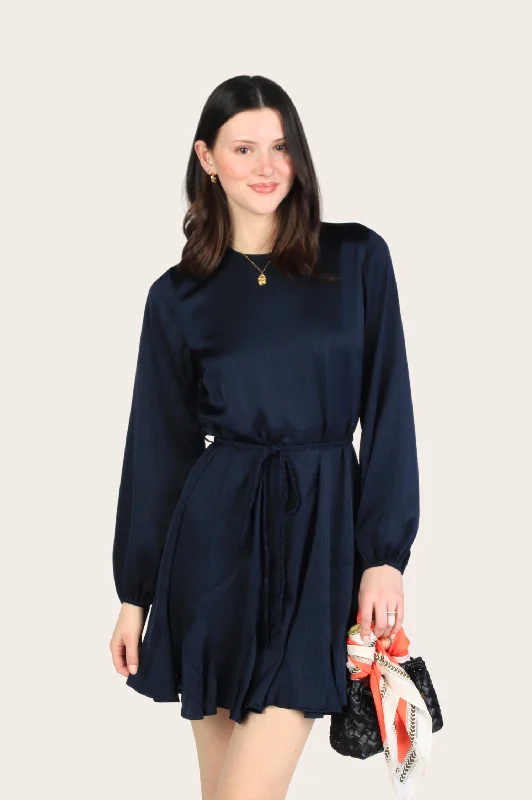 Demi Godet Dress with Braided Belt Tunics Summer linen