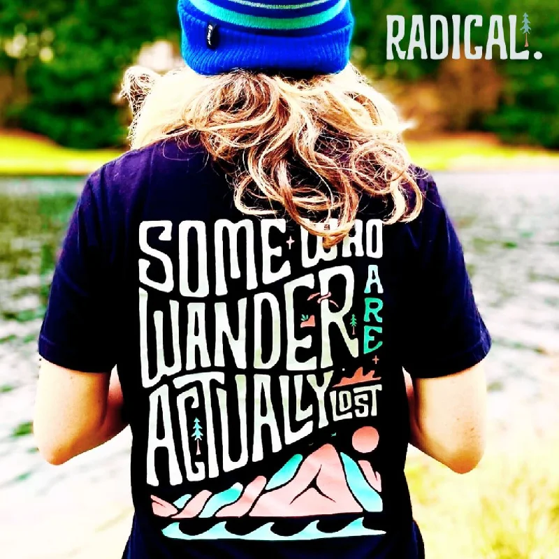 Radical. Another Adventure T-shirt, Unisex - Black-- Boxy Fit Fitted Loose