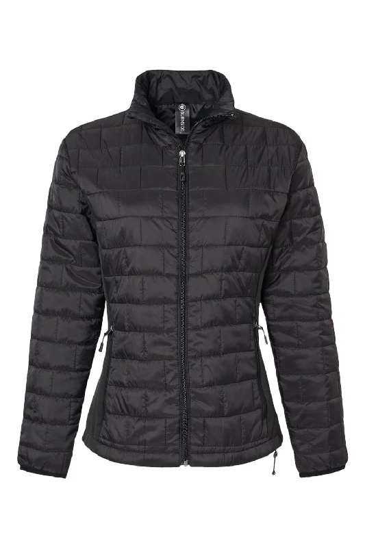 Burnside Womens Element Full Zip Puffer Jacket - Black - NEW