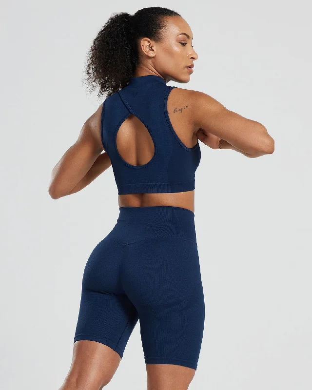 Motion Seamless 1/4 Zip Tank | Sapphire Blue