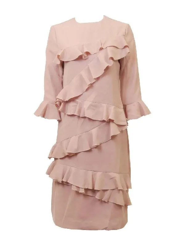 Weekend Pink Ruffle Front Dress