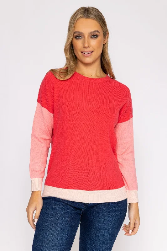 Colour Block Knit in Blush