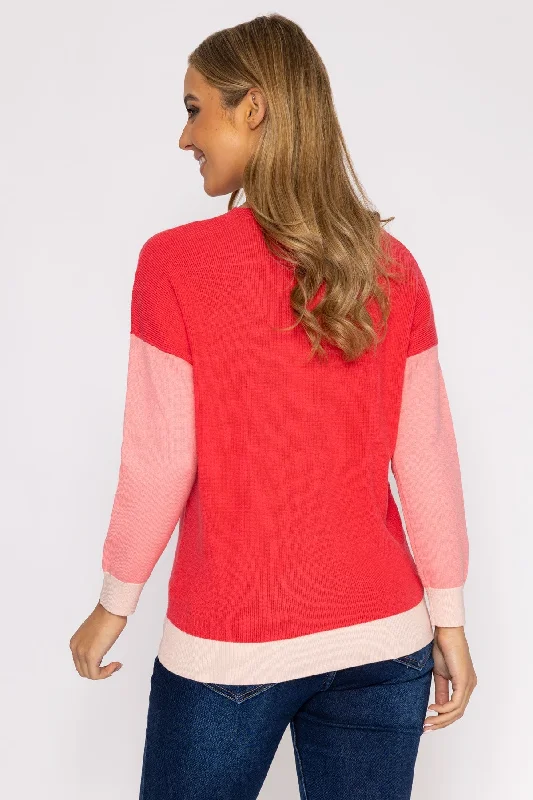 Colour Block Knit in Blush