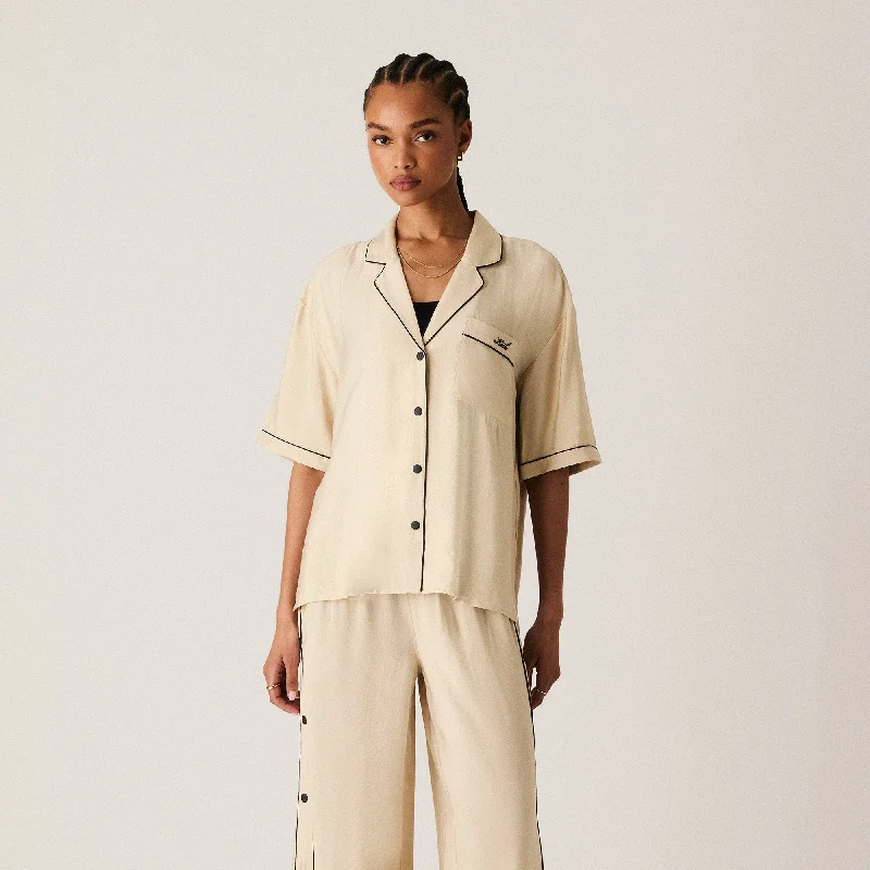 Kith Women Elena II Snap Front Shirt - Oat