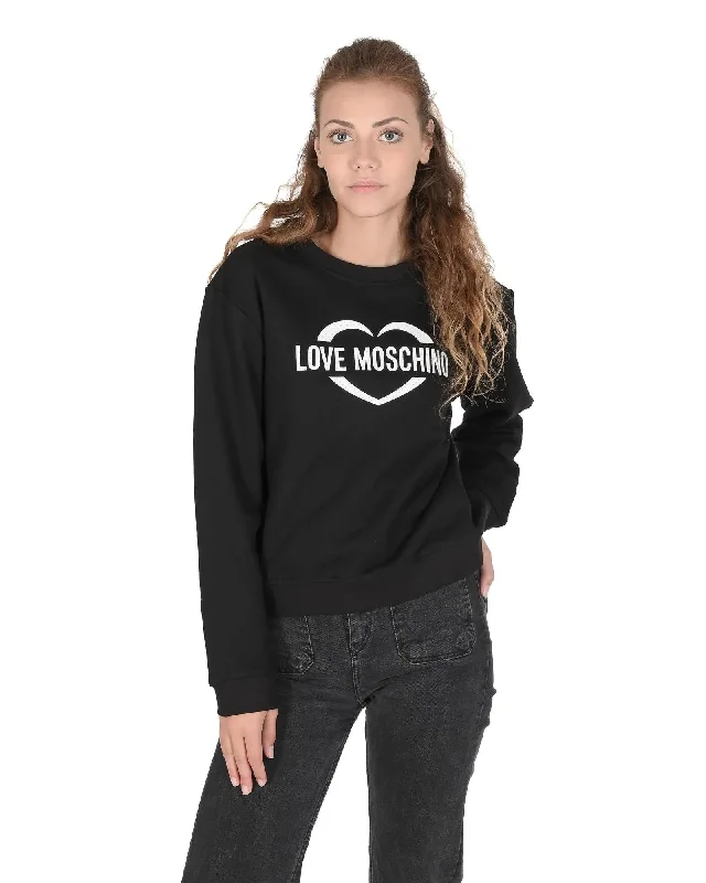 Love Moschino Cotton Sweatshirt with Inlay - 42 EU