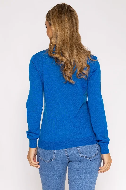 Merino Blend Crew in Blue