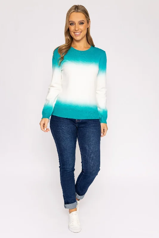 Ombre Crew Neck in Green