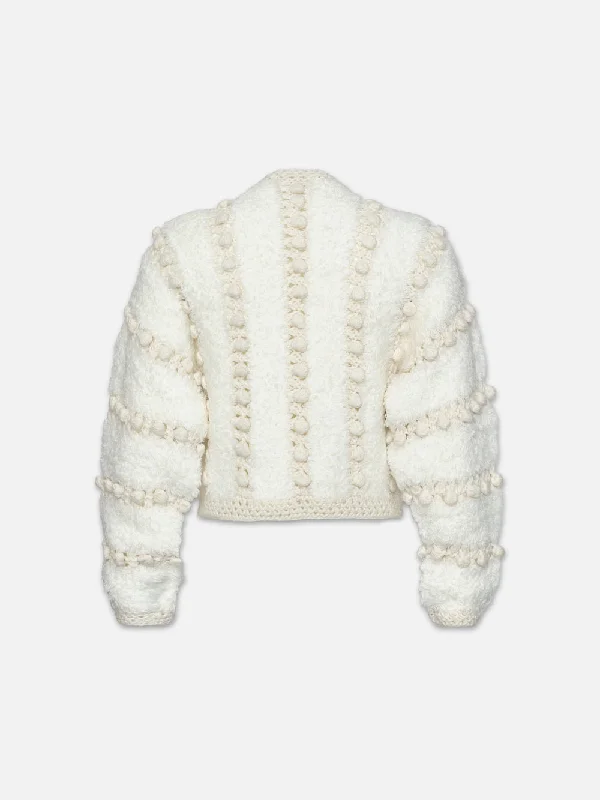 Pom Pom Cardi -- Cream