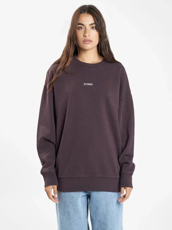 THRILLS MINIMAL THRILLS SLOUCH CREW DEEP PLUM