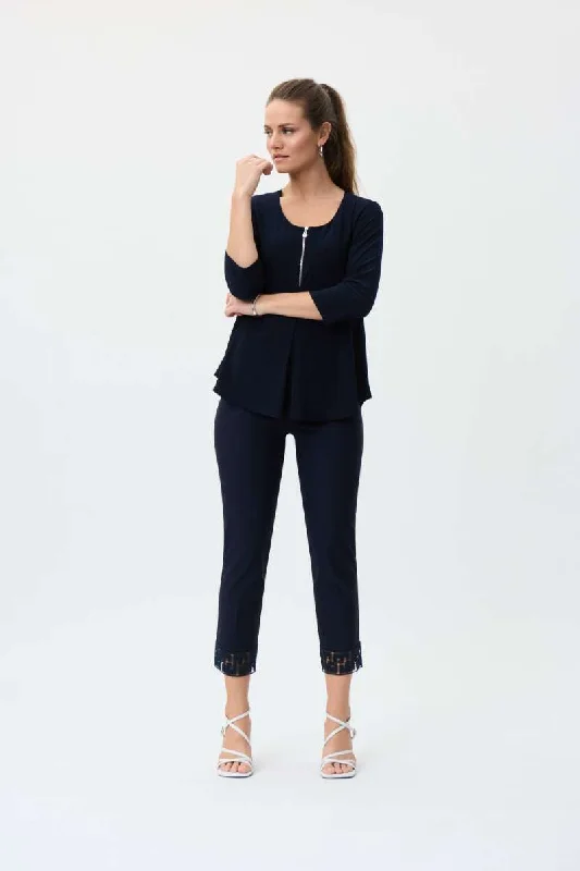 Crop Pant in Navy 231154 by Joseph Ribkoff - OUTLET SALE