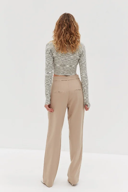 Dion Belted Trousers - Tan