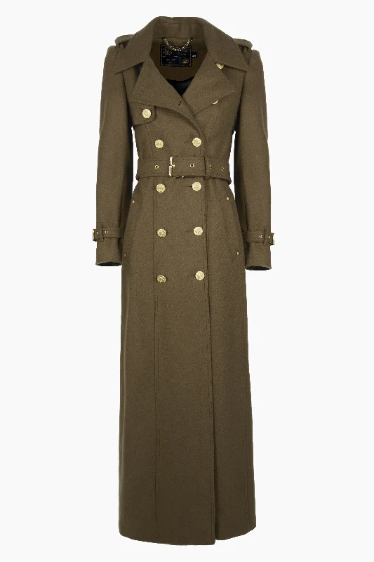 Full Length Chelsea Trench Coat (Khaki)