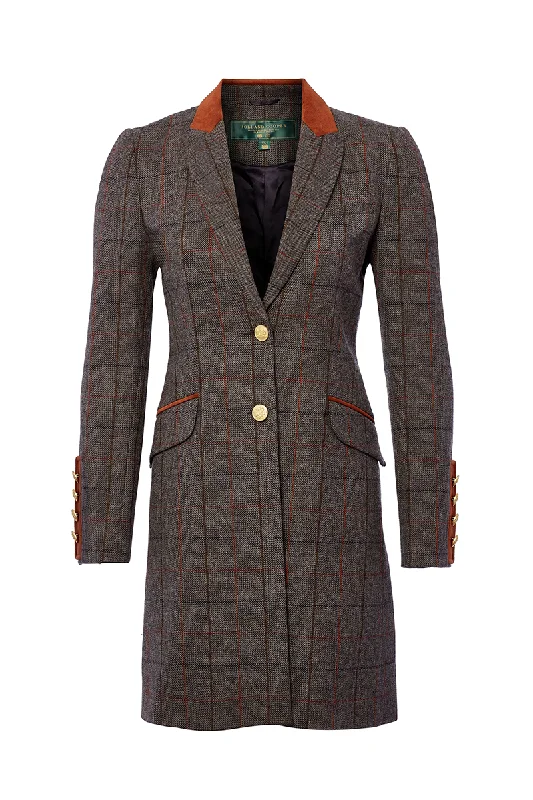 Kempton Coat (Mid Blue Check)