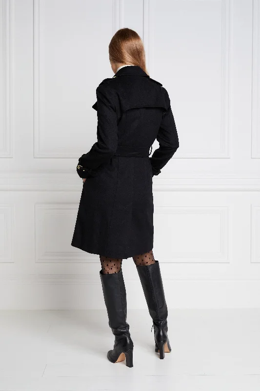 Marlborough Trench Coat (Soft Black)