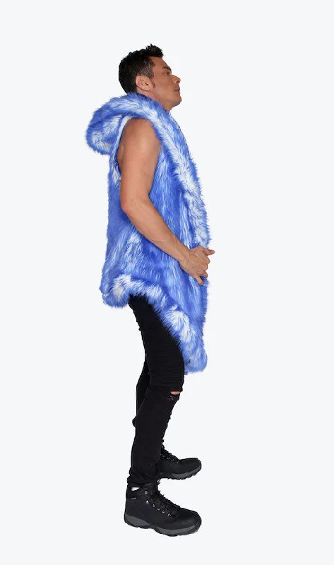 Men's LED Fur Vest in ""Just The Tip-Royal""