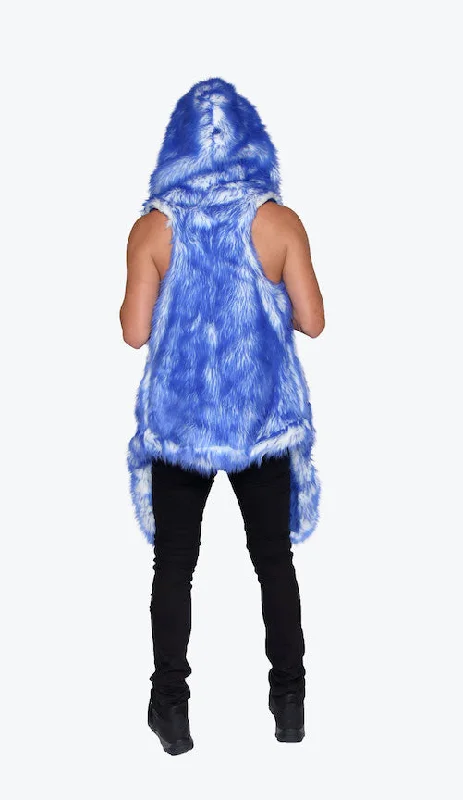 Men's LED Fur Vest in ""Just The Tip-Royal""