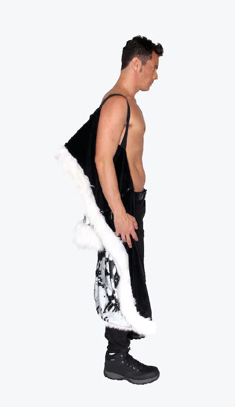 Men's LED Sequin King Coat in ""Black/ White""