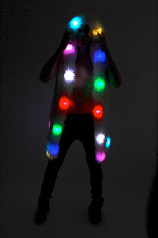 Men's LED Sequin Vest in ""Blue/ Green /Silver""