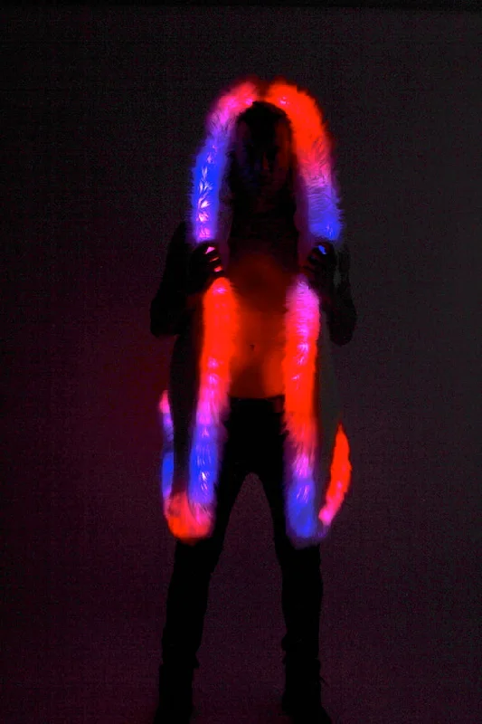 Men's LED Sequin Vest in ""Silver Hologram-Black""