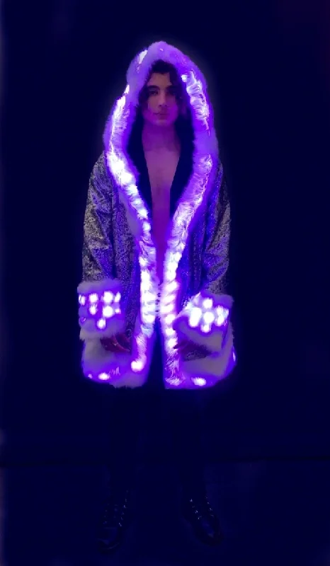 Men's LED Wizard Coat in ""Velvet Cyclone""