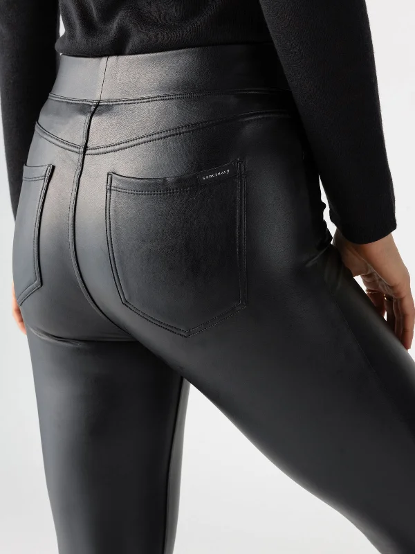 Runway Semi High Rise Legging Slick Black