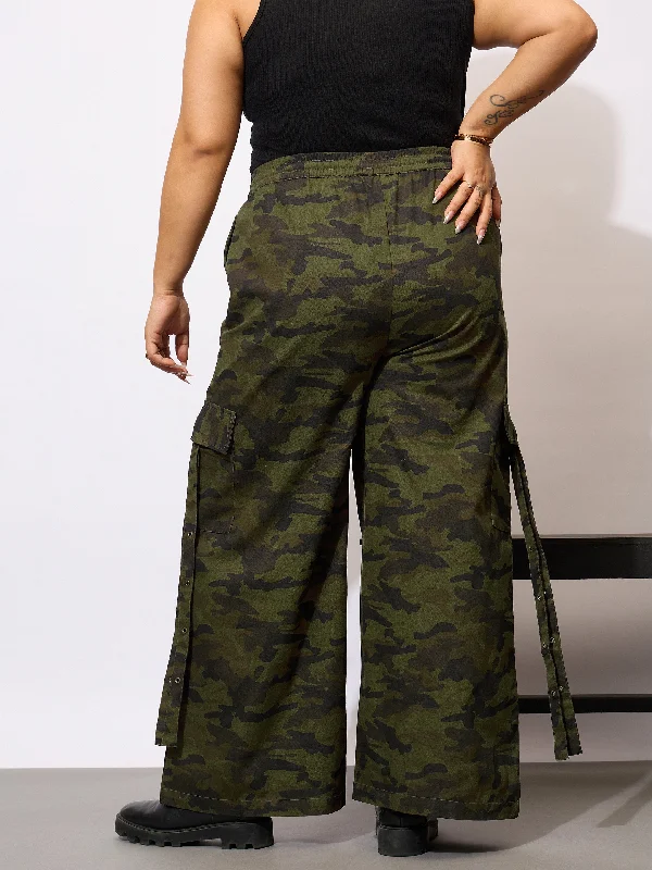 Women Camouflage Twill Cargo Pants