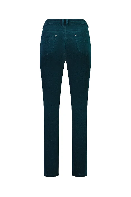 Vassalli - Jean Style Narrow Leg Cord Pant - Peacock