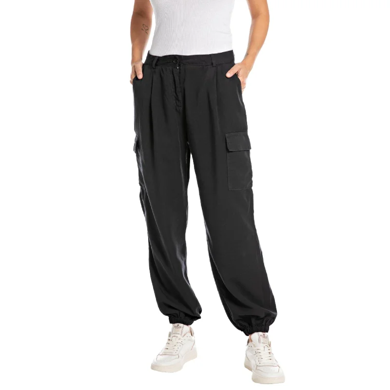 Replay Women's Cargo jogger trousers in Lyocell