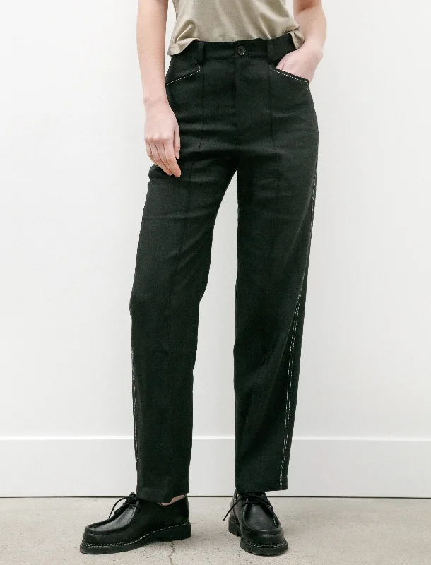 Work Trouser Linen Viscose Black