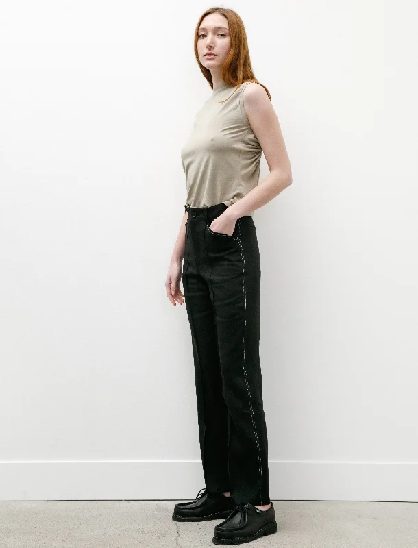 Work Trouser Linen Viscose Black