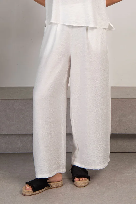 Wide Leg Linen Pants - Azul