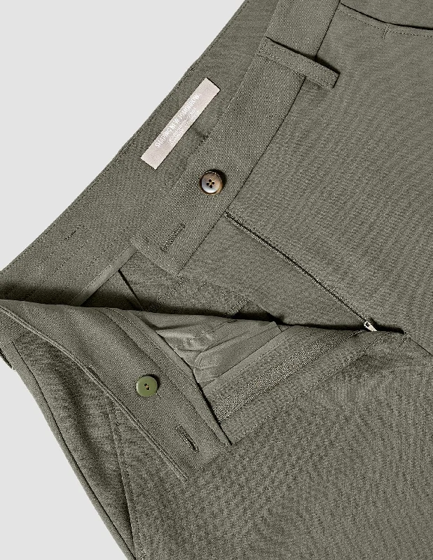 Essential Pants Straight Dark Olive