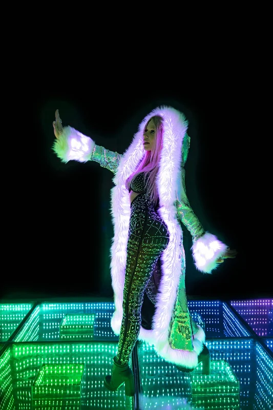 Women's LED Sequin Temptress Coat in ""Unicorn""