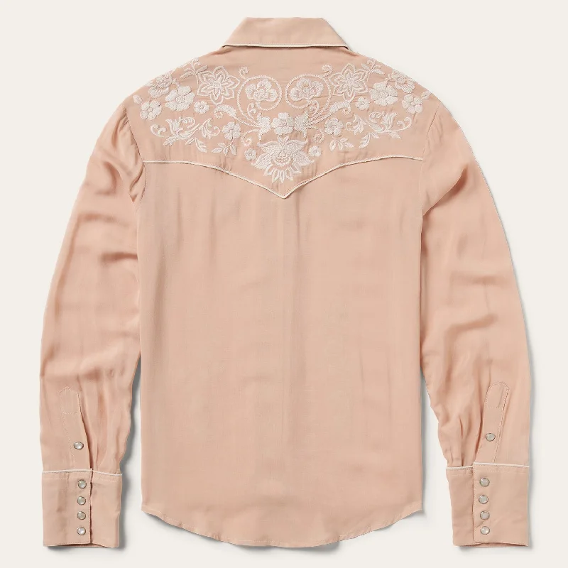 Blush Embroidered Western Shirt