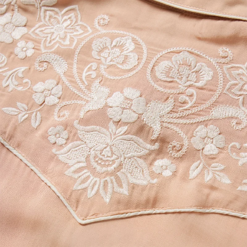 Blush Embroidered Western Shirt