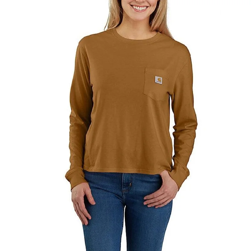 Carhartt Women's Tencel™ Loose Fit Lightweight Crewneck Pocket Long Sleeve T-Shirt