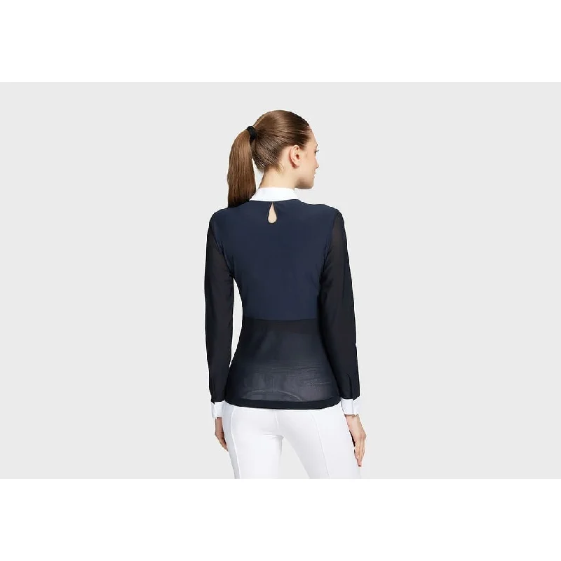 Samshield Ladies Long Sleeved Competition Shirt Aloise Boreal Navy Paradise Shine