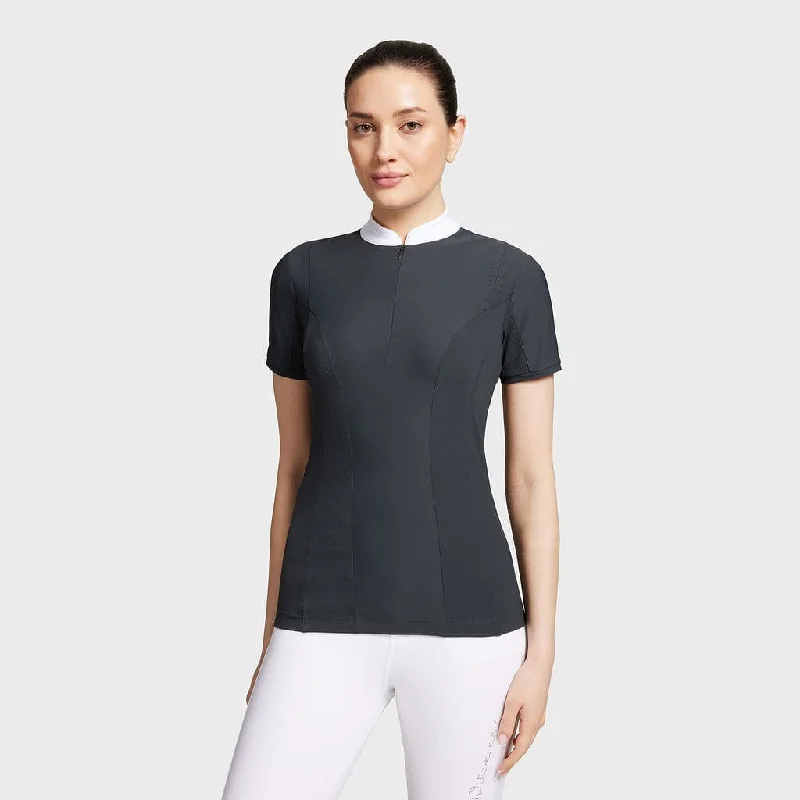 Samshield Ladies Short Sleeved Competition Shirt Ellen Anthracite Texturized