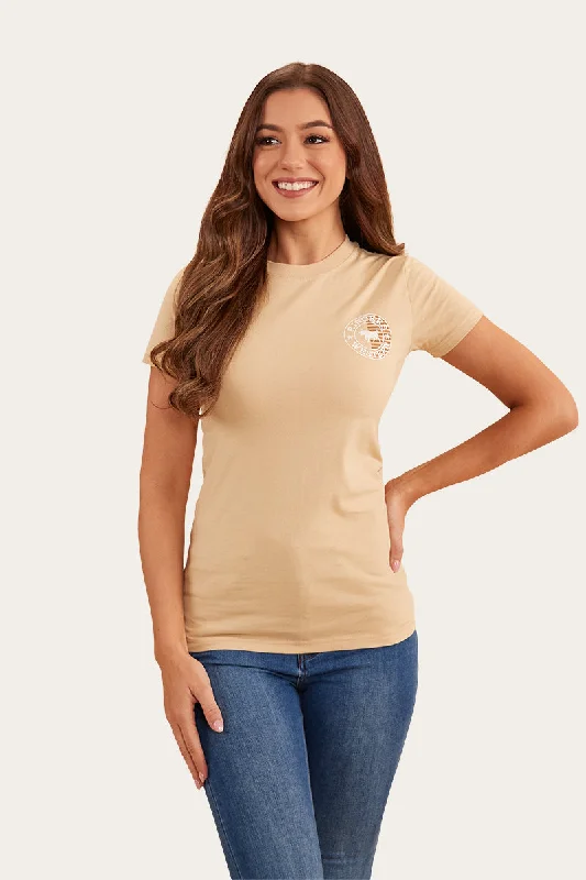 Signature Bull Flag Womens Classic Fit T-Shirt - Dark Sand