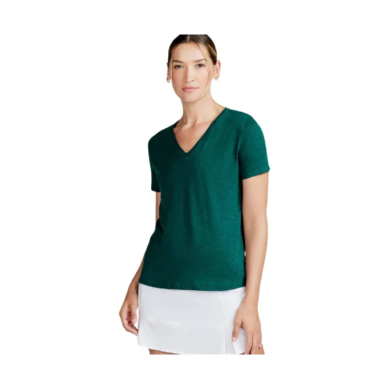 Tasc Women's All Day V-Neck Top - Jade - ONLINE STORE CREDIT/EXCHANGE ONLY