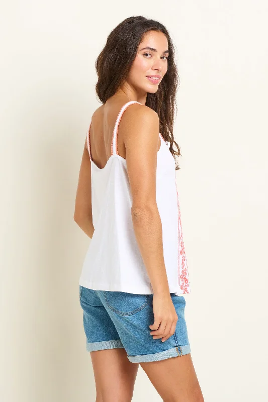 Trailing Floral Embroidered Camisole