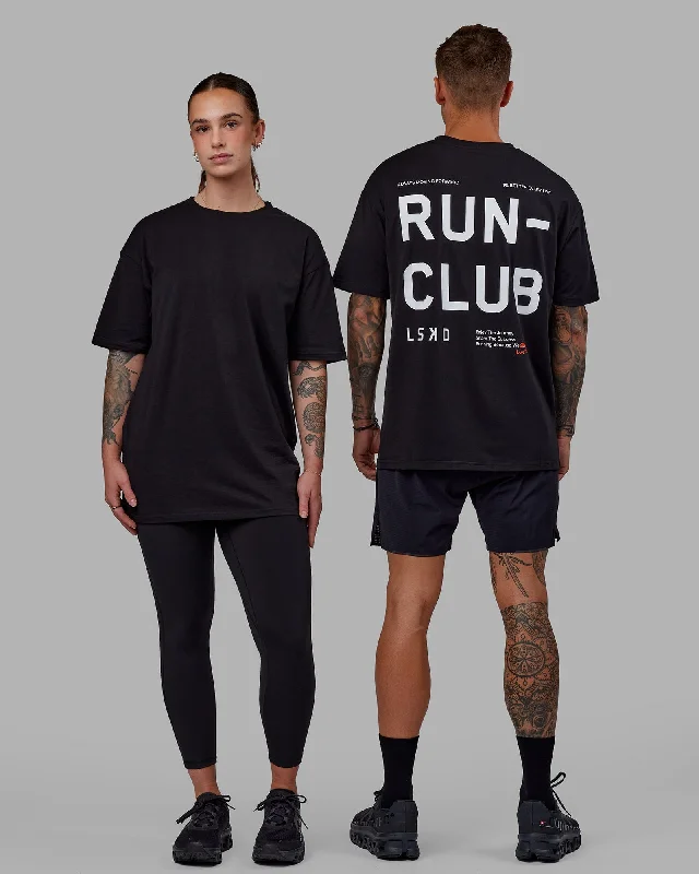 Unisex Love The Run FLXCotton Tee Oversize - Black-White