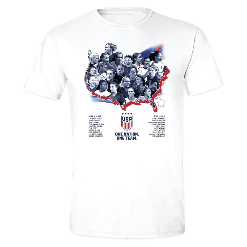 Unisex USWNT 2024 Road to Paris Roster White Tee