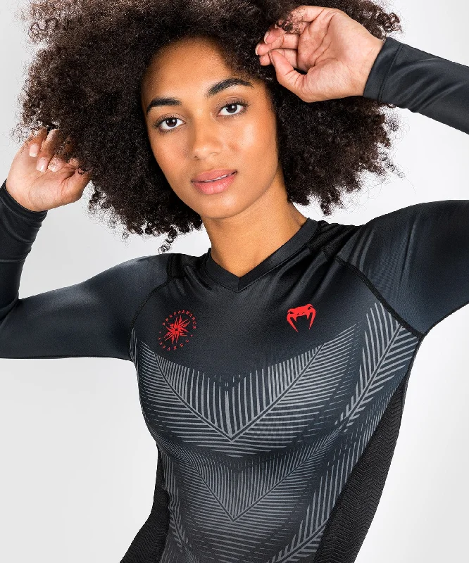 Venum Phantom Rashguard Long Sleeves - For Women - Black/Red