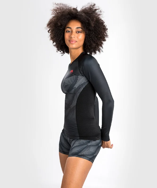 Venum Phantom Rashguard Long Sleeves - For Women - Black/Red