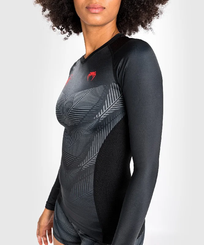 Venum Phantom Rashguard Long Sleeves - For Women - Black/Red