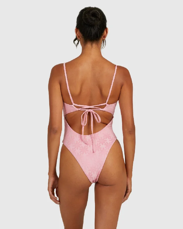 Daisy Cheeky One-Piece Swimsuit - Sea Pink