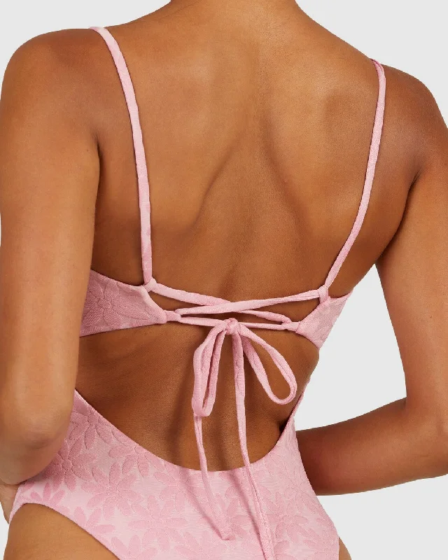 Daisy Cheeky One-Piece Swimsuit - Sea Pink