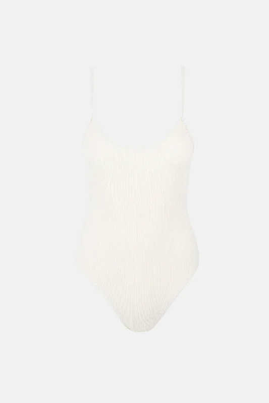 Essential Rib Minimal One Piece Creme