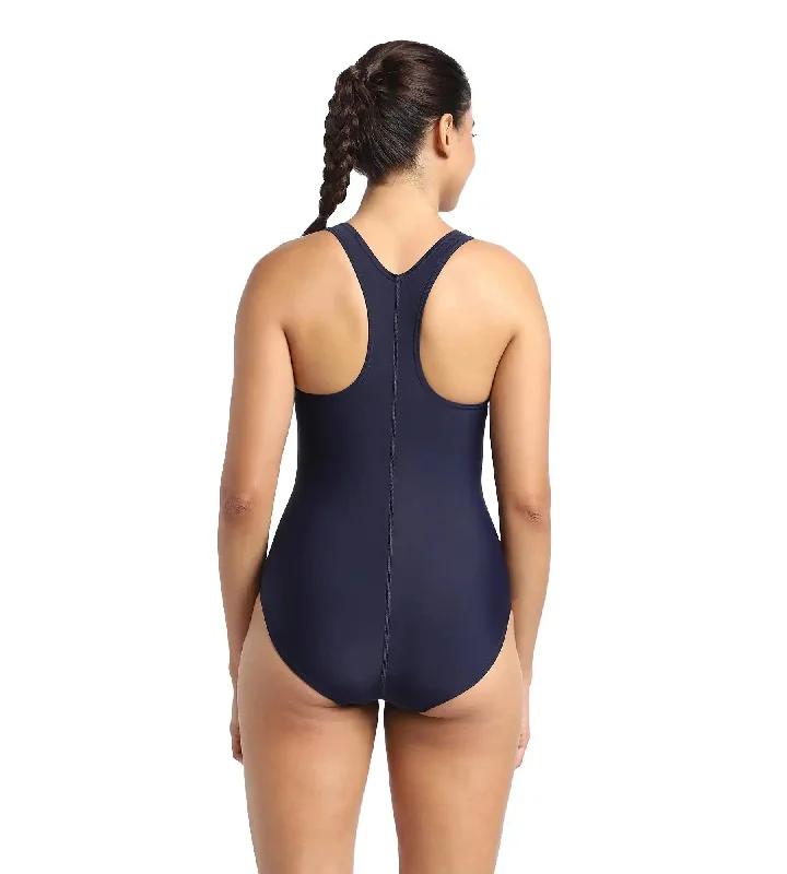 Women's Endurance 10 Lycra Racerback One Piece Swimwear - True Navy & Marine Blue